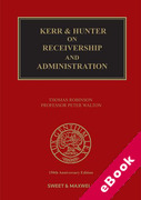 Cover of Kerr & Hunter on Receivers and Administrators (eBook)
