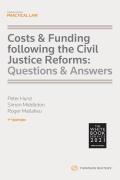 Cover of Costs & Funding following the Civil Justice Reforms: Questions & Answers