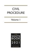 Cover of The White Book Service 2021: Civil Procedure Volume 1 only
