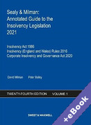 Cover of Sealy & Milman: Annotated Guide to the Insolvency Legislation 2021: Volumes 1 & 2 (Book & eBook Pack)