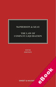 Cover of McPherson & Keay: Law of Company Liquidation (eBook)