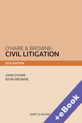 Cover of O'Hare & Browne: Civil Litigation (Book & eBook Pack)