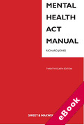 Cover of Mental Health Act Manual (eBook)