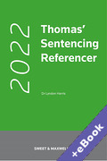 Cover of Thomas' Sentencing Referencer 2022 (Book & eBook Pack)
