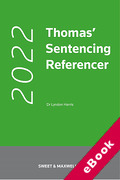 Cover of Thomas' Sentencing Referencer 2022 (eBook)