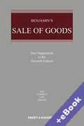 Cover of Benjamin's Sale of Goods 11th ed: 1st Supplement (Book & eBook Pack)