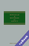 Cover of Bowstead & Reynolds On Agency 22nd ed with 1st Supplement (Book & eBook Pack)
