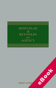 Cover of Bowstead & Reynolds On Agency 22nd ed with 1st Supplement (eBook)
