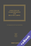 Cover of Scrutton on Charterparties and Bills of Lading 24th ed: 1st Supplement (Book & eBook Pack)
