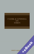Cover of Clerk & Lindsell On Torts: 23rd ed with 1st Supplement (Book & eBook Pack)