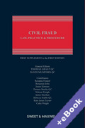 Cover of Civil Fraud: Law, Practice and Procedure: 1st Supplement (Book & eBook Pack)