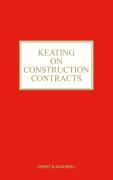 Cover of Keating on Construction Contracts: 11th ed with 2nd Supplement
