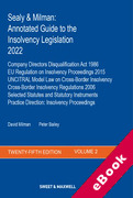 Cover of Sealy & Milman: Annotated Guide to the Insolvency Legislation 2022: Volume 2 (eBook)