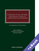 Cover of Contractual Duties: Performance, Breach, Termination and Remedies 3rd ed: 1st Supplement (Book & eBook Pack)