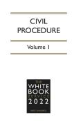 Cover of The White Book Service 2022: Civil Procedure Volume 1 only