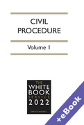 Cover of The White Book Service 2022: Civil Procedure Volume 1 only (Book & eBook Pack)