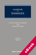 Cover of McGregor on Damages 21st ed: 2nd Supplement (eBook)