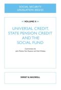 Cover of Social Security Legislation 2022/23 Volume II: Universal Credit, State Pension Credit and The Social Fund