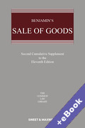 Cover of Benjamin's Sale of Goods 11th ed: 2nd Supplement (Book & eBook Pack)