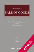 Cover of Benjamin's Sale of Goods 11th ed: 2nd Supplement (eBook)
