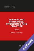 Cover of Sentencing Principles, Procedure and Practice 2023 (Book & eBook Pack)