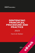 Cover of Sentencing Principles, Procedure and Practice 2023 (eBook)