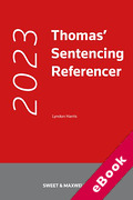 Cover of Thomas' Sentencing Referencer 2023 (eBook)