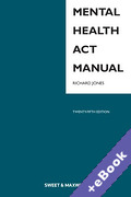 Cover of Mental Health Act Manual (Book & eBook Pack)