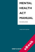 Cover of Mental Health Act Manual (eBook)