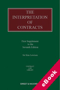 Cover of The Interpretation of Contracts 7th ed: 1st Supplement (eBook)
