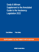 Cover of Sealy & Milman: Annotated Guide to the Insolvency Legislation 2022 Supplement