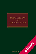 Cover of MacGillivray on Insurance Law: Relating to all Risks Other than Marine 15th ed with 1st Supplement (eBook)