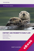 Cover of Cretney and Probert's Family Law Textbook (eBook)