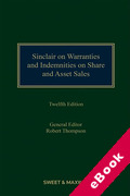 Cover of Sinclair on Warranties and Indemnities on Share and Asset Sales (eBook)