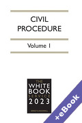 Cover of The White Book Service 2023: Civil Procedure Volume 1 only (Book & eBook Pack)