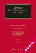 Cover of Arnould's Law of Marine Insurance and Average 20th ed: 2nd Supplement (eBook)