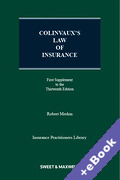 Cover of Colinvaux's Law of Insurance 13th ed: 1st Supplement (Book & eBook Pack)