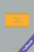 Cover of Phipson on Evidence 20th ed with 1st Supplement (Book & eBook Pack)