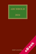 Cover of Archbold: Criminal Pleading, Evidence and Practice 2024 (eBook)