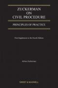 Cover of Zuckerman on Civil Procedure: Principles of Practice 4th ed: 1st Supplement