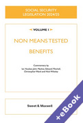 Cover of Social Security Legislation 2024/25 Volume I: Non Means Tested Benefits (Book & eBook Pack)