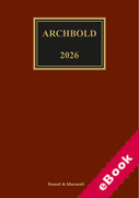 Cover of Archbold: Criminal Pleading, Evidence and Practice 2026 (eBook)