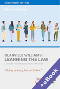Cover of Glanville Williams: Learning the Law (Book & eBook Pack)