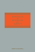 Cover of Bowstead & Reynolds On Agency 23rd ed with 2nd Supplement