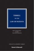 Cover of Terrell on the Law of Patents 20th ed: 1st Supplement