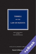 Cover of Terrell on the Law of Patents 20th ed: 1st Supplement (Book & eBook Pack)