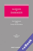 Cover of McGregor on Damages 22nd ed: 1st Supplement (Book & eBook Pack)