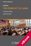 Cover of Morris: The Conflict of Laws (eBook)