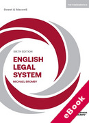 Cover of English Legal System: The Fundamentals (eBook)