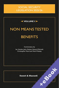 Cover of Social Security Legislation 2025/26 Volume I: Non Means Tested Benefits (Book & eBook Pack)